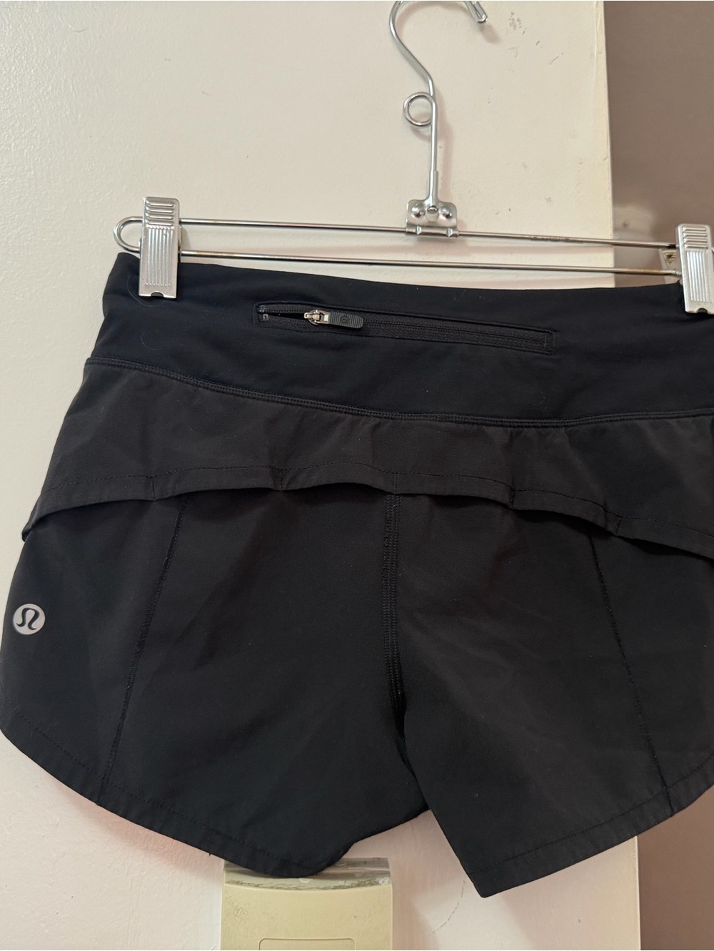 lululemon athletica Black Run/Train Athletic Shorts with Zip Pocket